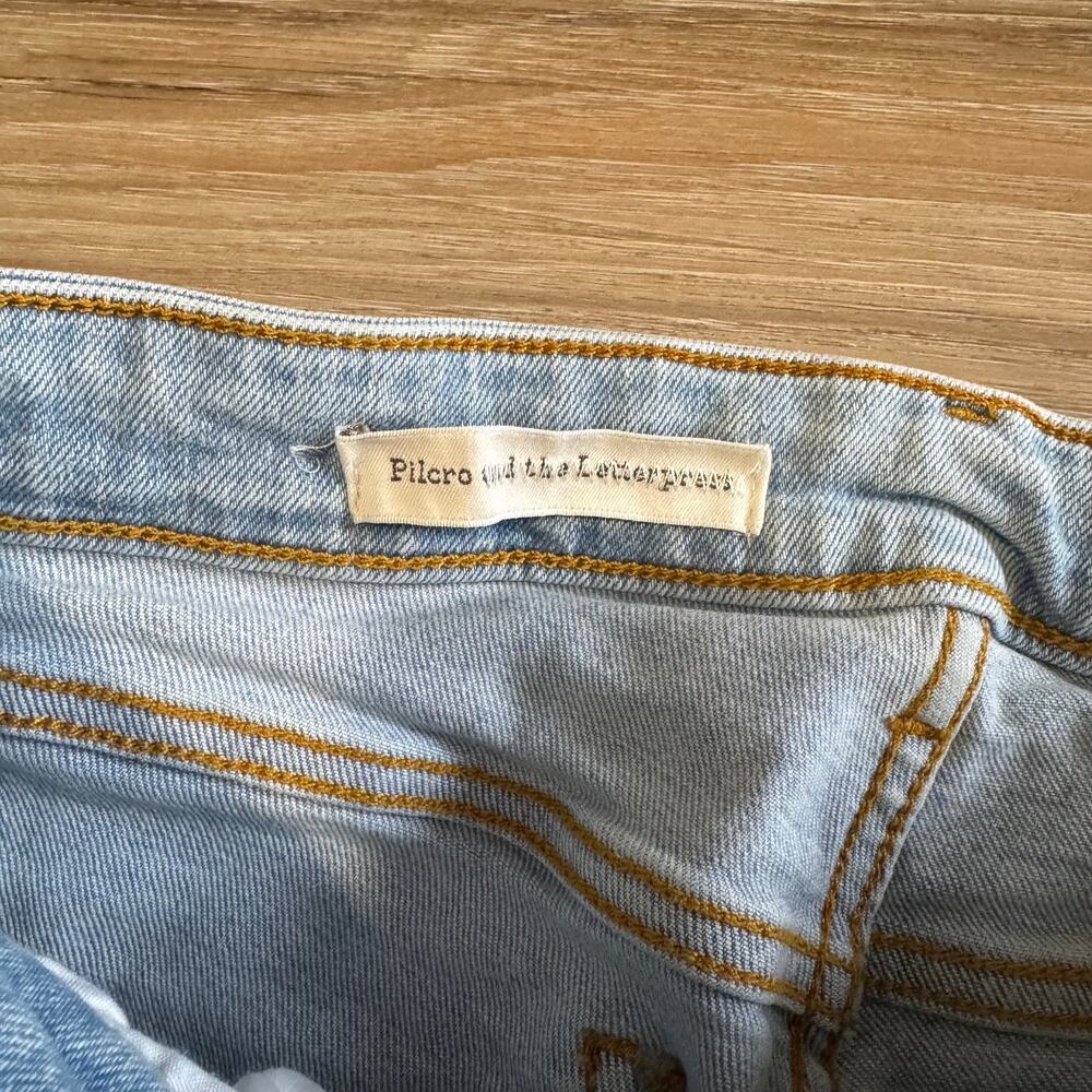 Pilcro & The Letterpress | Mid Rise Light Wash Embroidered Denim Size 26 - Picture 7 of 16